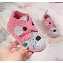 Lányoknak tépőzáras Befado 526P104 filc házipapucs