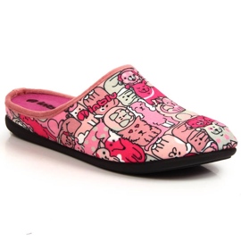 Kényelmes papucs kivehető Inblu W ARC18A betéttel rózsaszín