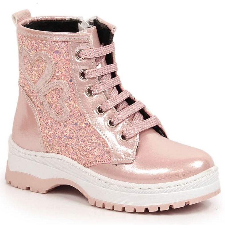 Hőszigetelt lakkozott csizma Potocki W WOL122B rózsaszín