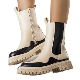 PA1 Valeris bézs és fekete csizma