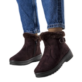 Julius barna, hőszigetelt hócsizma bundával