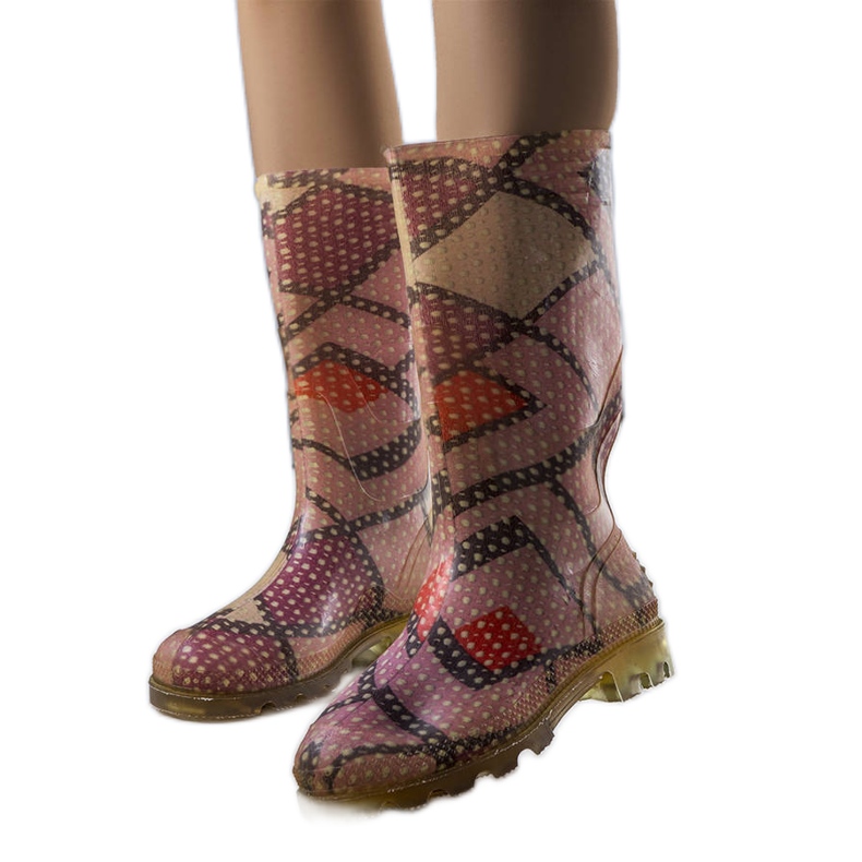 A márka rózsaszín magas csizmái Massby