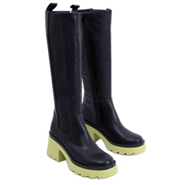 PA1 Woods BLACK/GREEN csizma színes talppal fekete