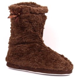 BM Női magas melegítésű szőrme papucs barna Stella BM Női magas melegítésű szőrme papucs barna Stella