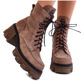 PL5 Velúr női meleg trapper csizma világosbarna Rehin bézs PL5 Velúr női meleg trapper csizma világosbarna Rehin bézs