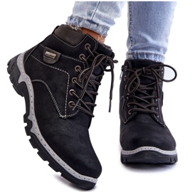 PA1 Női Trapper csizma meleg cipzáras Black Jake fekete