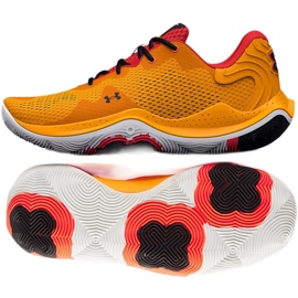 Under Armour Spawn 4 M 3024971 800 kosárlabdacipő sokszínű narancs és vörös