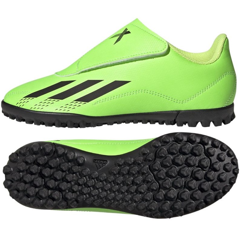 Adidas X Speedportal.4 Vel Tf Jr GY9684 focicipő zöld zöld Adidas X Speedportal.4 Vel Tf Jr GY9684 focicipő zöld zöld