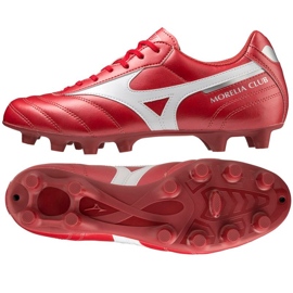 Mizuno Morelia Ii Club Md M P1GA221660 futballcipő piros narancs és vörös