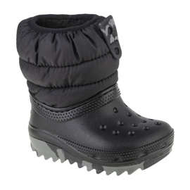 Crocs Classic Neo Puff Boot Toddler 207683-001 cipő fekete Crocs Classic Neo Puff Boot Toddler 207683-001 cipő fekete