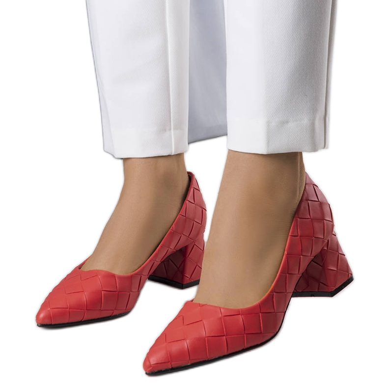 BM Piros magas sarkú pumpák a Migne-től