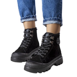 Fekete szigetelt csizma Big Star KK274522 Fekete szigetelt csizma Big Star KK274522