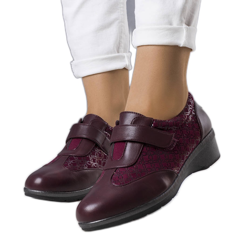 BM Maroon brogues az Ettestől piros