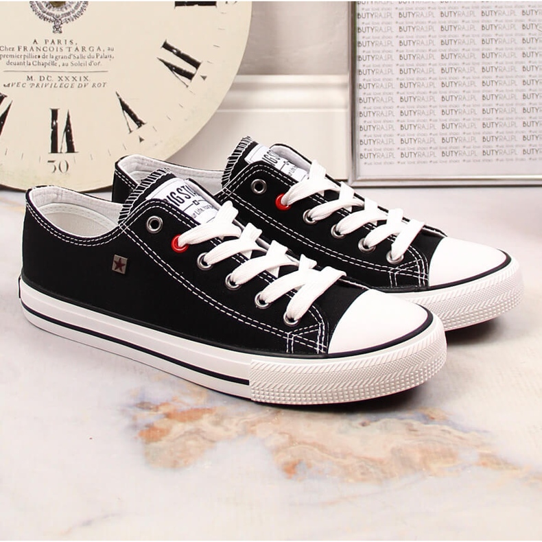 Fekete fél tornacipő Big Star T274023