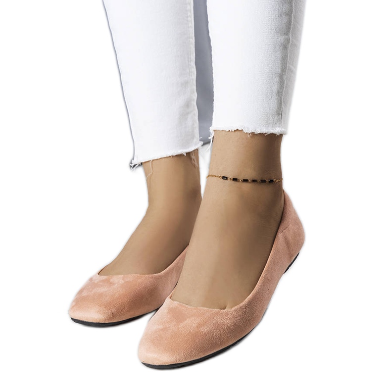 Rózsaszín velúr balerinák a Jules-tól Rózsaszín velúr balerinák a Jules-tól