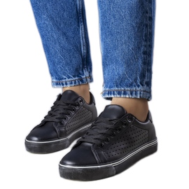 Fekete öko-bőr tornacipő a Joffre-tól