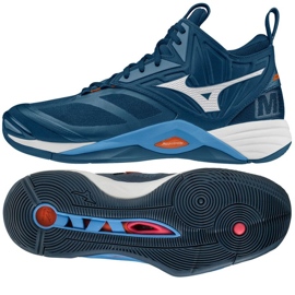 Mizuno Wave Momentum 2 Mid V1GA211721 röplabda cipő kék kék