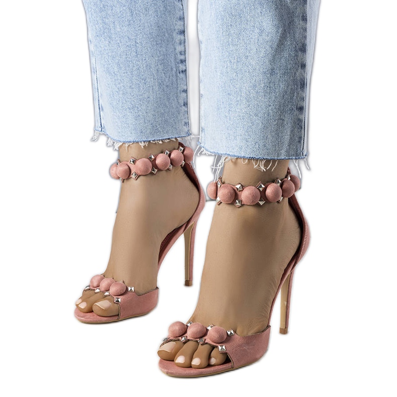 Rózsaszín magas sarkú szandál a Yara márkától