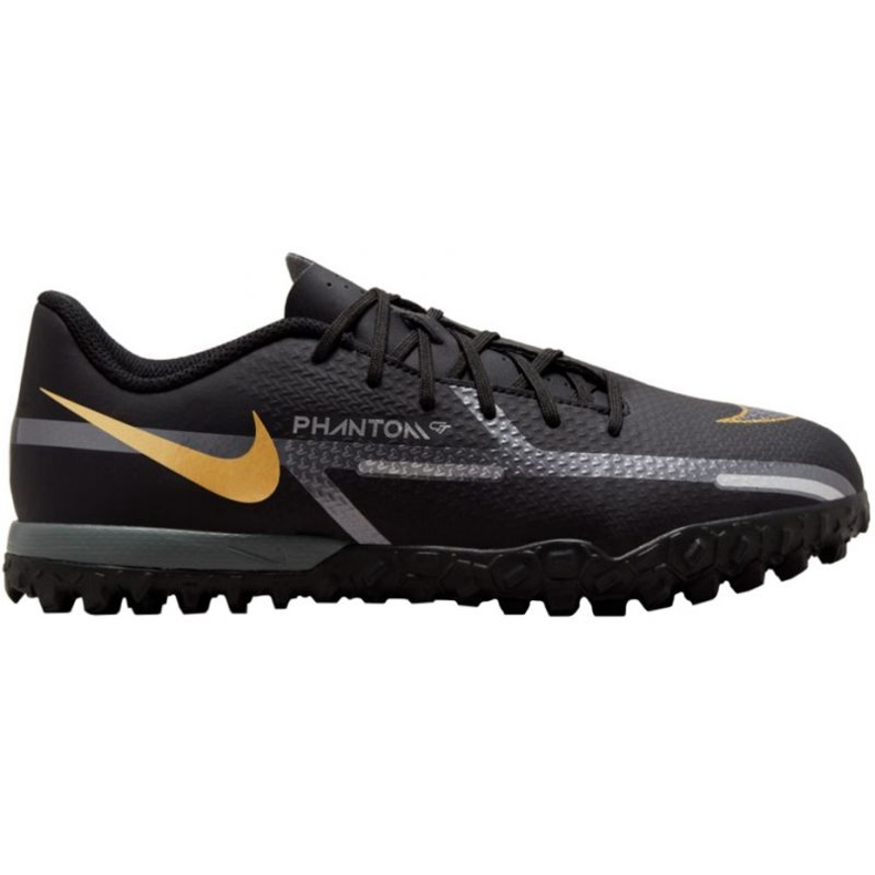Nike Phantom GT2 Academy Tf Jr DC0817 007 futballcipő fekete fekete