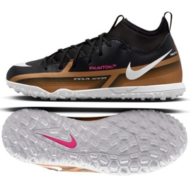 Nike Jr. Phantom GT2 Club Qatar Dynamic Fit Tf DR6063 810 cipő fekete fekete