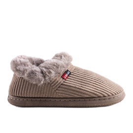 Ruest férfi barna magas papucs