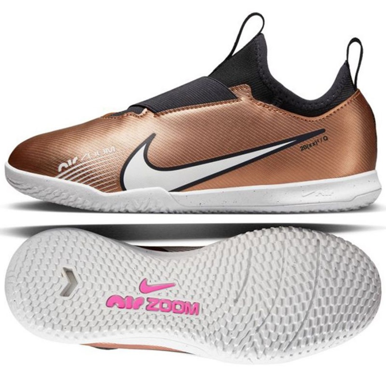 Nike Zoom Mercurial Vapor 15 Academy Qatar Ic Jr DR6049 810 futballcipő barna aranysárga