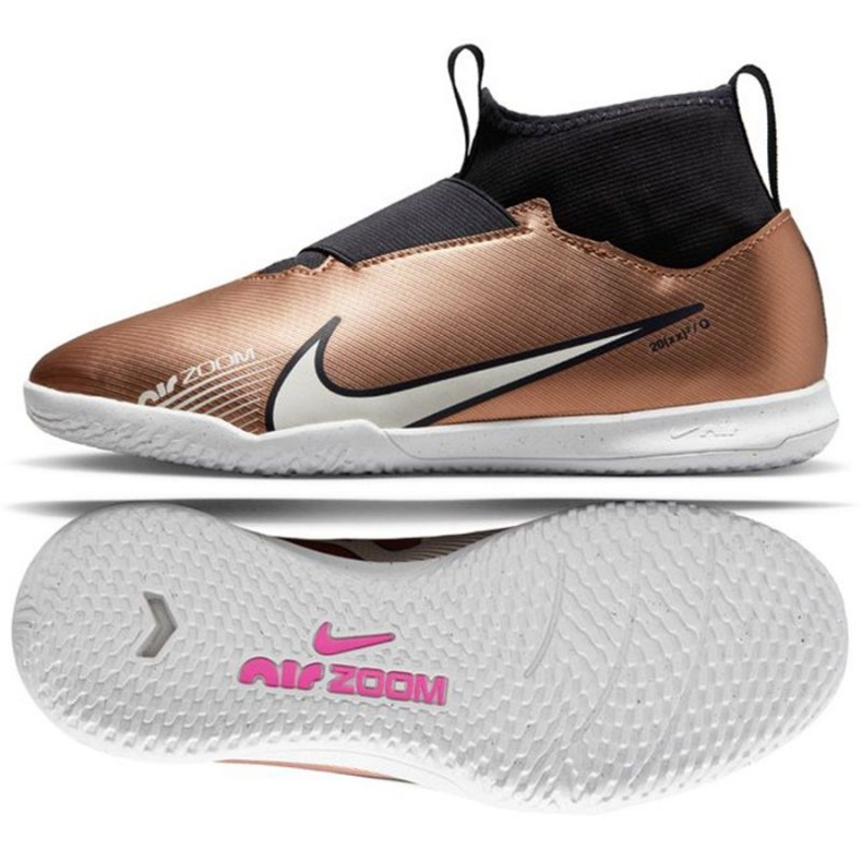 Nike Zoom Mercurial Vapor 15 Academy Qatar Ic Jr DR6050 810 futballcipő barna fehér