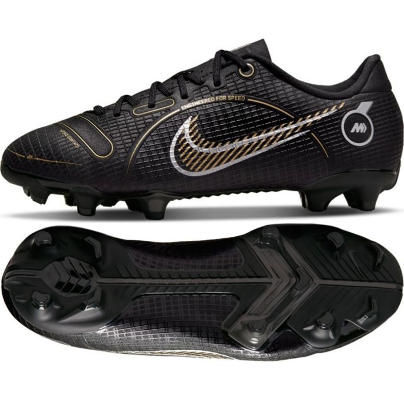 Futballcipők Nike Mercurial Vapor 14 Academy FG/MG Jr DJ2856 007 fekete fekete