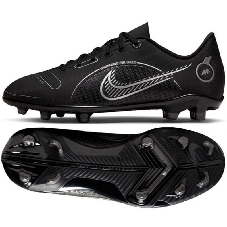 Nike Mercurial Vapor 14 Club FG/MG Jr DJ2895 007 futballcipő fekete fekete