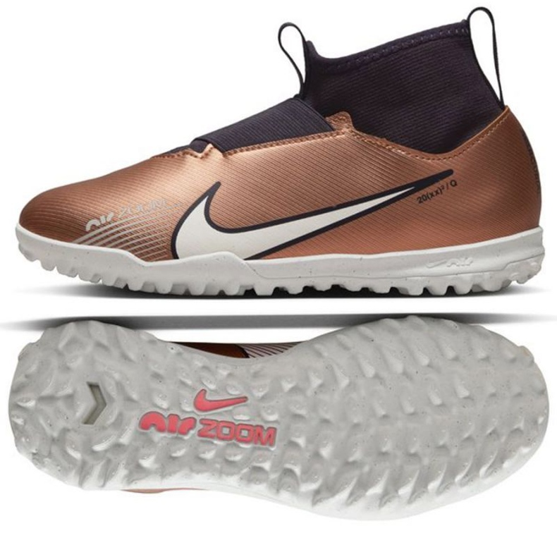 Nike Zoom Mercurial Superfly 9 Academy Qatar Tf Jr DR6053 810 futballcipő arany, bronz aranysárga Nike Zoom Mercurial Superfly 9 Academy Qatar Tf Jr DR6053 810 futballcipő arany, bronz aranysárga