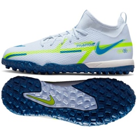 Nike Phantom GT2 Academy Dynamic Fit Tf Jr DC0813 054 futballcipő fehér fehér