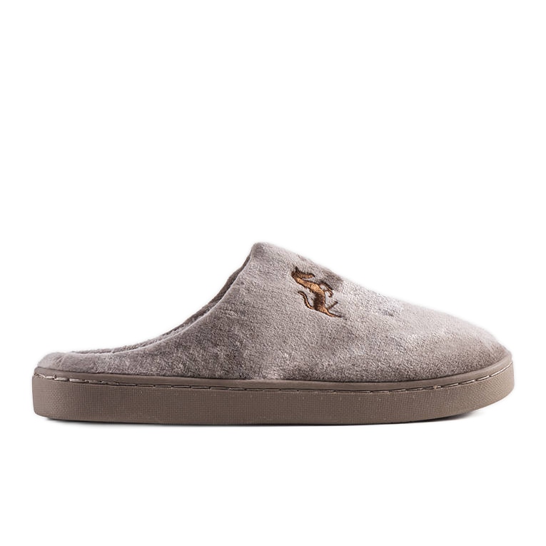 Presse férfi barna papucs bézs