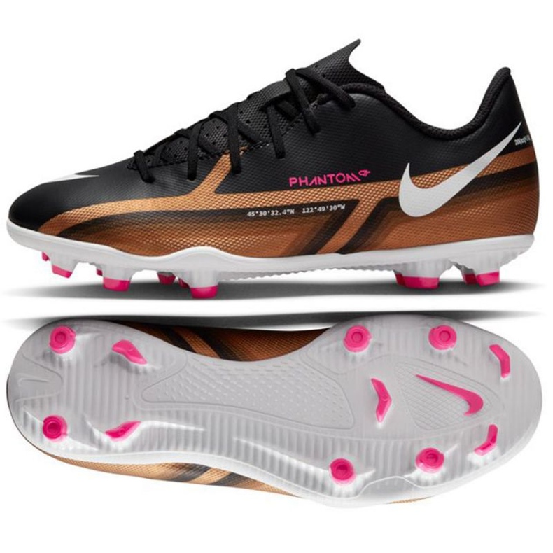 Futballcipő Nike Phantom GT2 Club Qatar FG/MG Jr DR6058 810 barna fekete fekete