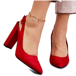 PA1 Piros Alanza magassarkú hegyes lábujj pumpák PA1 Piros Alanza magassarkú hegyes lábujj pumpák