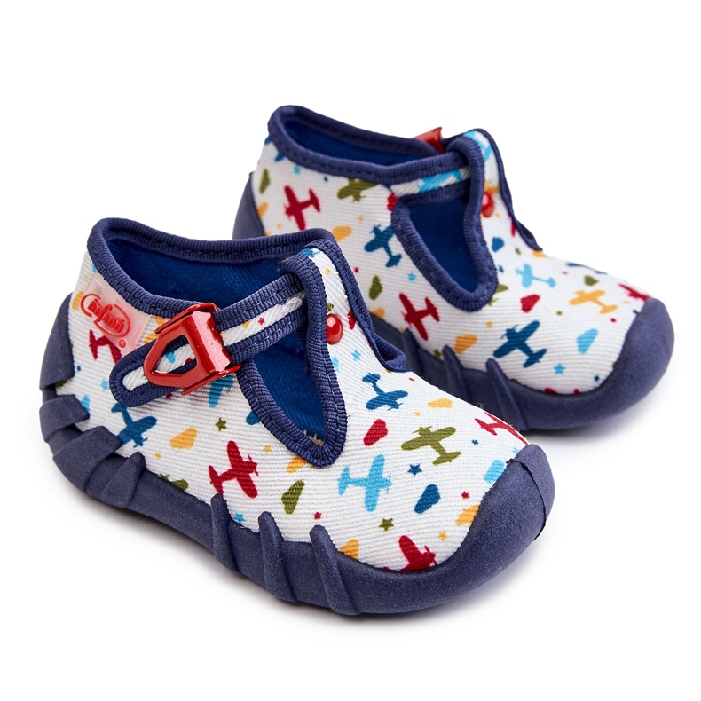 BEFADO S.A. Cipők Papucsok Befado Planes 110P463 fehér és sötétkék