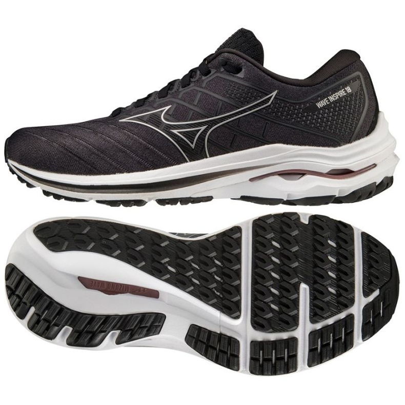 Mizuno Wave Inspire 18 W J1GD224404 futócipő fekete