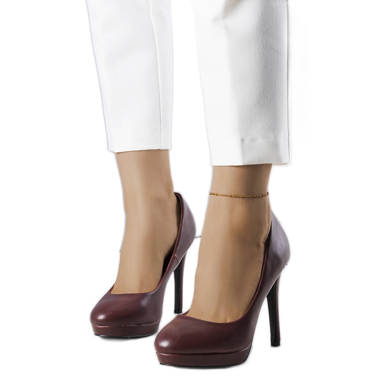 PA1 Bordó magassarkú pumpák a Santinotól piros