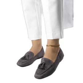 Szürke öko-velúr balerinák a Cilliantól