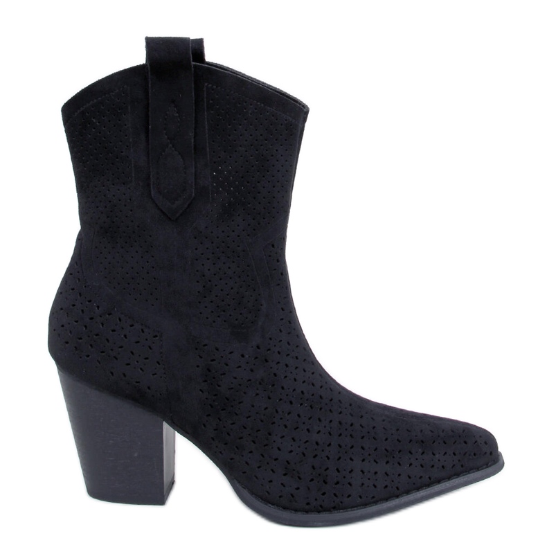 BM Douglas fekete áttört cowboy csizma