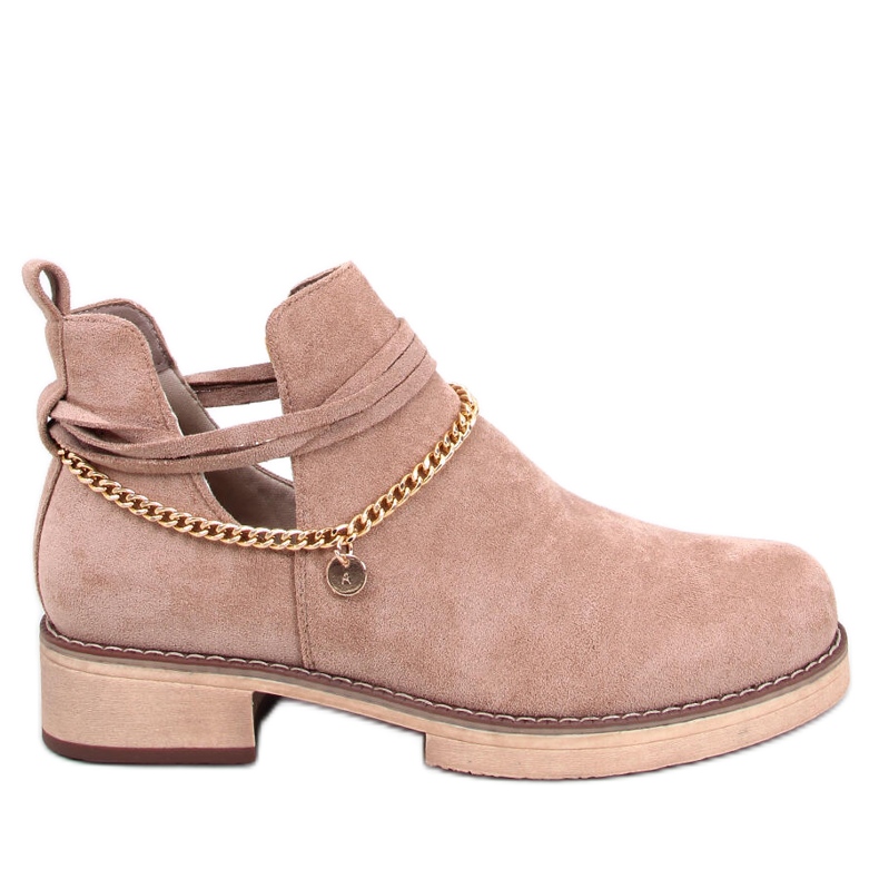 BM Tavaszi kivágású csizma Sienna Khaki bézs