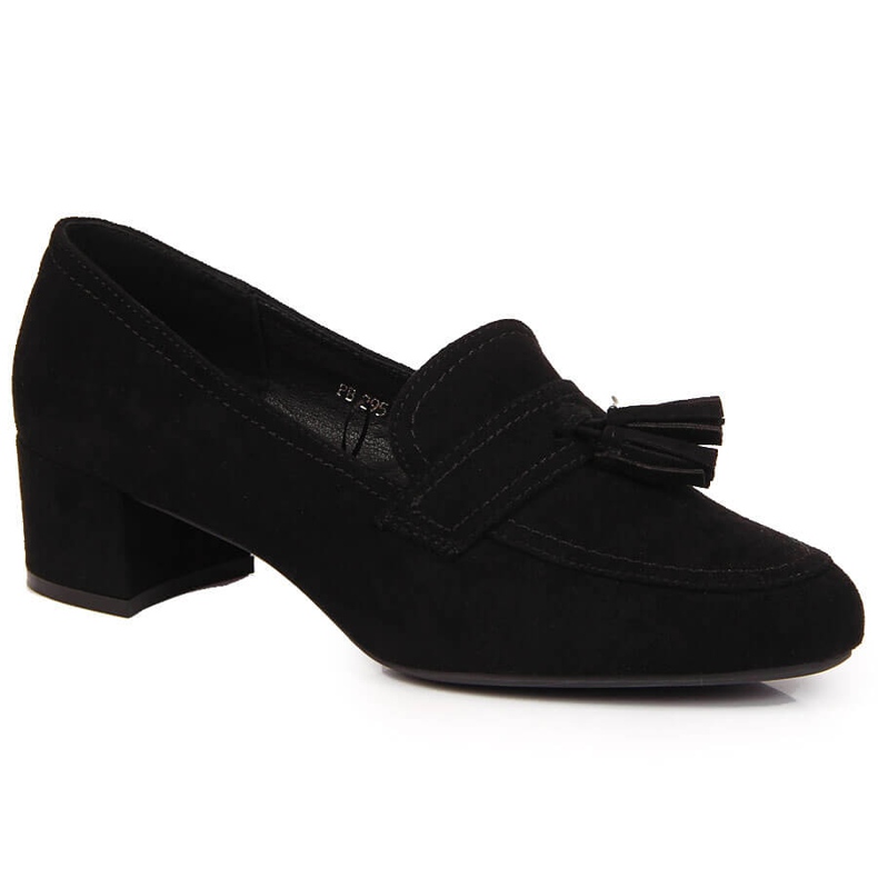 Női brogues fekete velúrból a Sergio Leone-tól