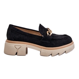 PM1 Női Brogues naplopók Fekete Luella lánccal