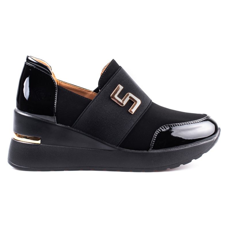 Női Shelovet fekete ékszeres tornacipő