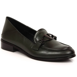 Női zöld, alacsony sarkú cipő Vinceza 10904