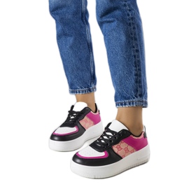 Rózsaszín és fekete női tornacipő a Luziától