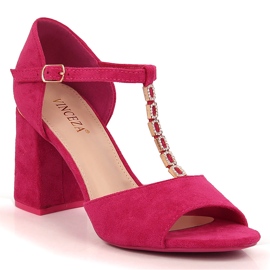 Női velúr szandál a oszlopon cirkóniákkal fukszia Vinceza 20195 rózsaszín Női velúr szandál a oszlopon cirkóniákkal fukszia Vinceza 20195 rózsaszín