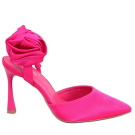 Seastar Szatén gombostű Flores Fuchsia virággal rózsaszín