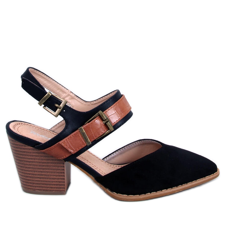 BM Chiatti fekete nyitott sarok pumpák