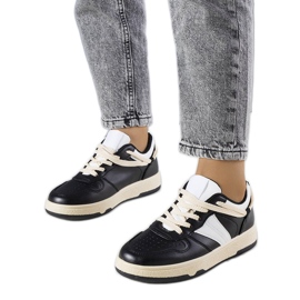 Marcella női fekete tornacipő bézs