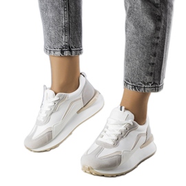 BM Szürke tornacipő az Ada platformon bézs BM Szürke tornacipő az Ada platformon bézs